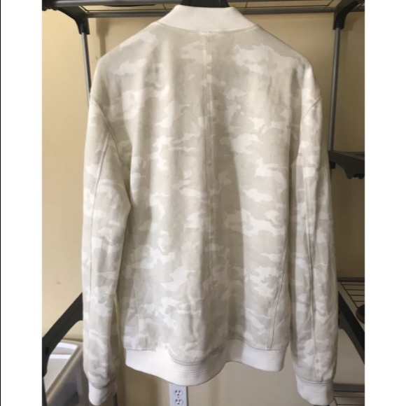 Zara Jackets & Coats Whitecreambeige Camo Light Letterman Jacket